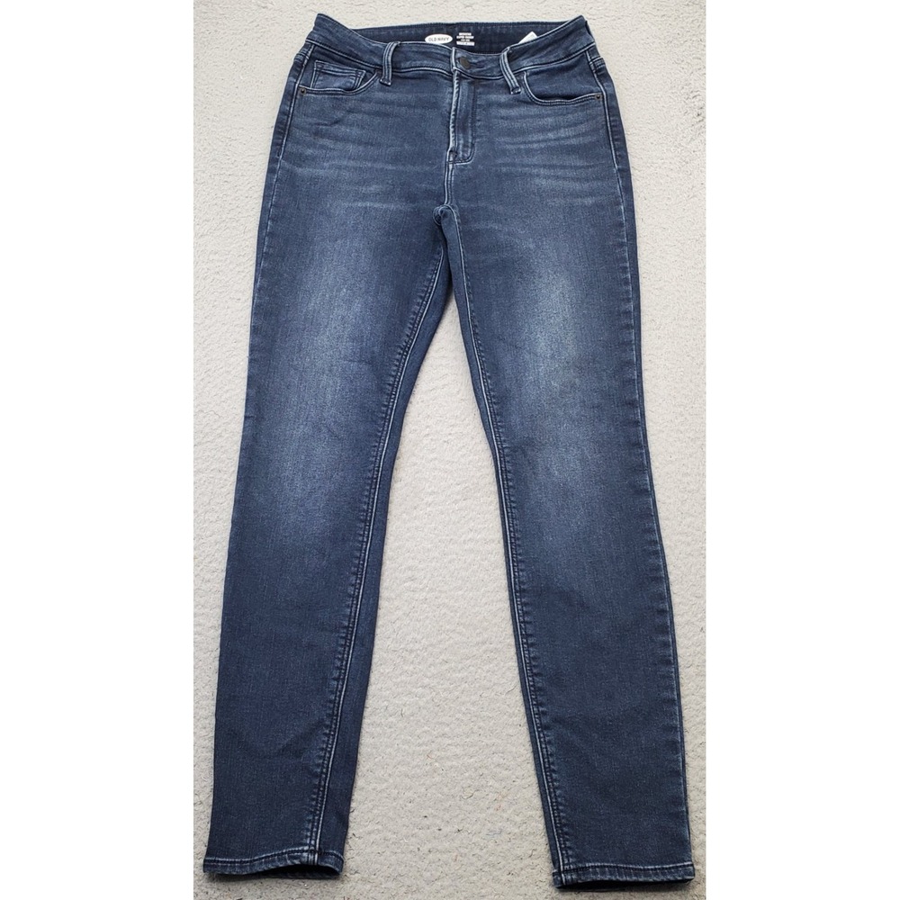 Old Navy Rockstar Super Skinny Jeans Womens 6 Blue Denim Boho Grunge High Rise